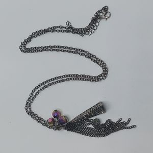 Gunmetal Statement Necklace